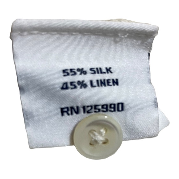 Faconnable womens button down silk & linen blend cardigan sweater. Ivory Small - Picture 10 of 10